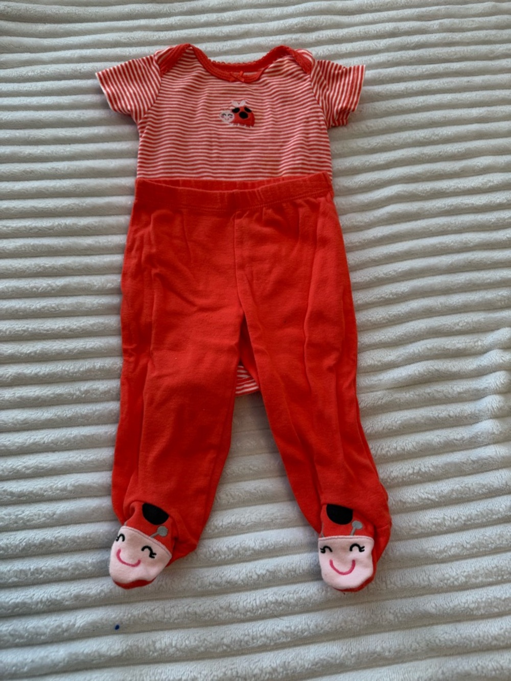 Carter's 2 Outfit Bundle - Lady Bug And Flower Sets - 6 Month - Picture 10 of 15